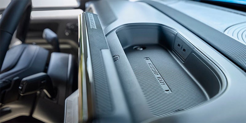 The dashboard space in the 2025 Ford Bronco Sport in New Hudson, MI