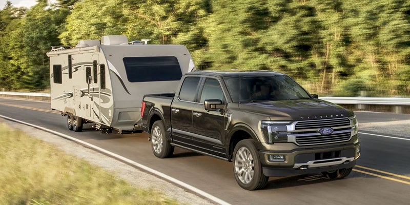 The towing engine power of the 2025 Ford F-150 in New Hudson, MI
