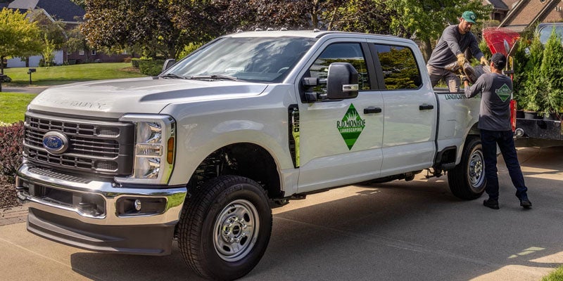2026 Ford Super Duty work truck in New Hudson MI showing heavy-duty commercial use, job site hauling, and contractor capability across Oakland County2026 Ford Super Duty seat detail in New Hudson MI featuring durable upholstery, ergonomic design, and long-distance comfort for heavy-duty driving