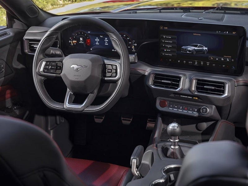 Interior dashboard of Ford Mustang
