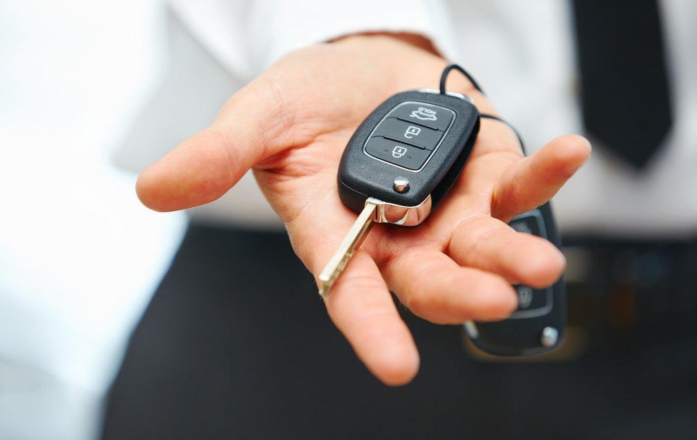 Close up of car keys for new bought or leased vehicle